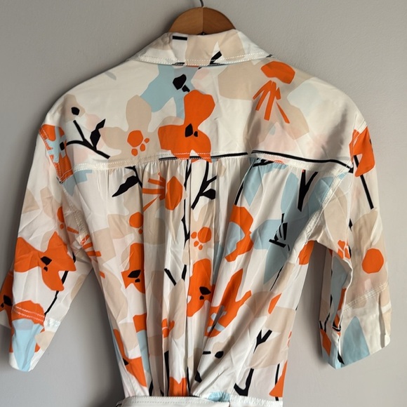 NEW Diane Von Furstenberg Ebuca Floral Silk Romper 4 - Picture 9 of 16